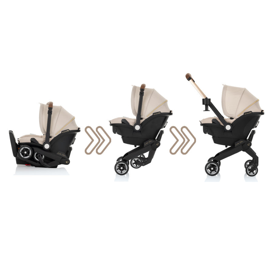 Shyft DualRide Infant Car Seat Stroller Combo SensorSafe Champagne