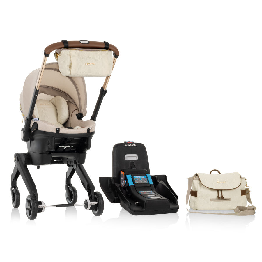 Shyft DualRide Infant Car Seat Stroller Combo SensorSafe Champagne